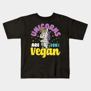 Unicorns Are Vegan Kids T-Shirt